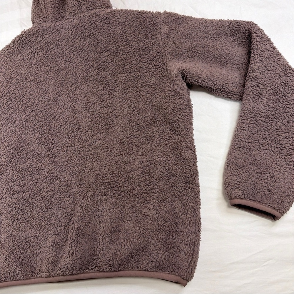 Patagonia Sherpa Fleece Hoodie Pullover Mens Small Brown 1/2 Zip - Picture 12 of 14